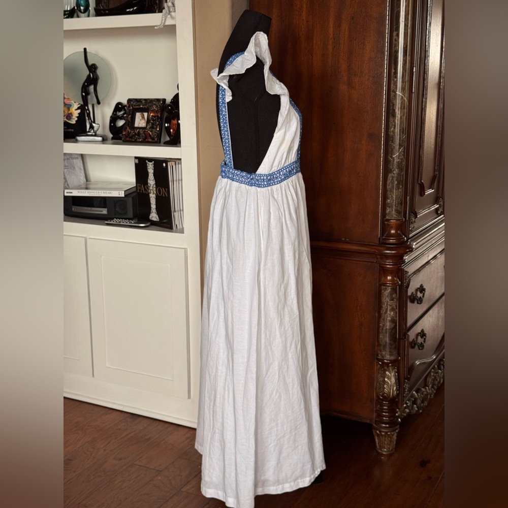 J Crew Ruffle Embroidery White Dress - Picture 4 of 13